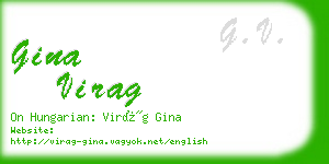 gina virag business card
